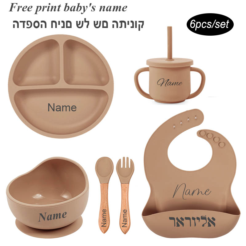 Baby Food Table - Ensemble d'alimentation pour bébé, 6 pièces,