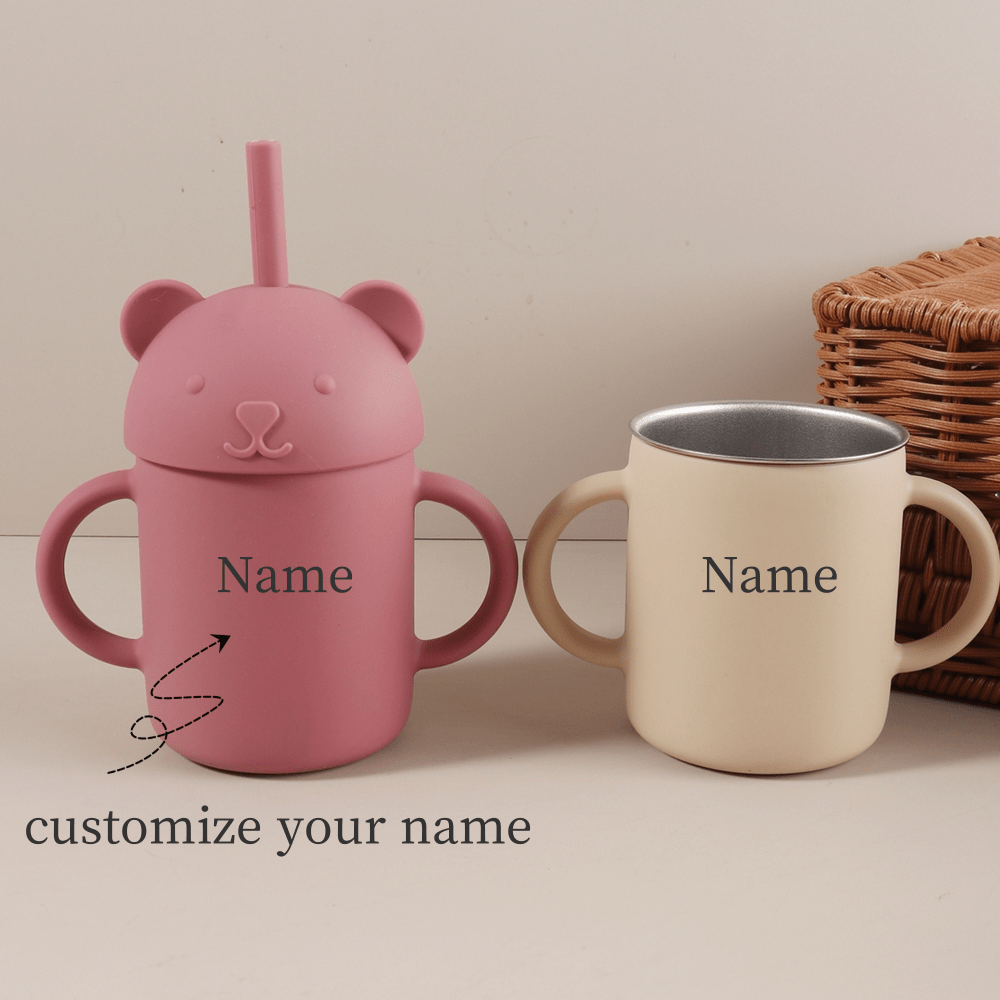 Snack Cup Toddler - 1PC Tasse à paille en silicone