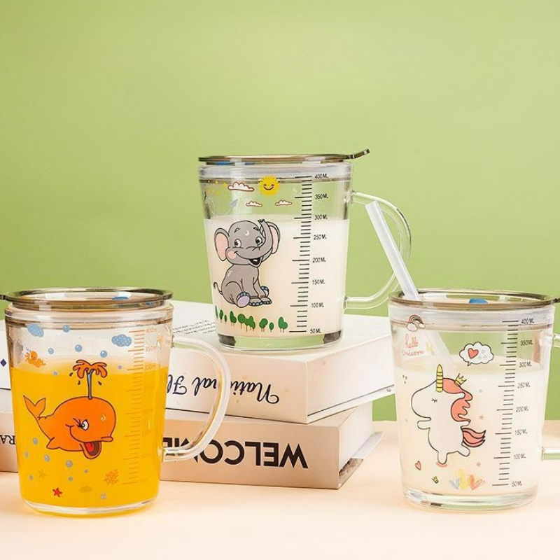 Baby Food Glass - Tasse en verre de dessin animé